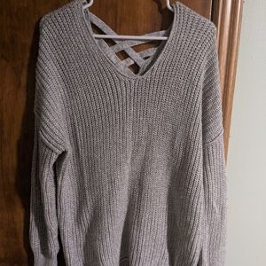 Women's criss cross back sweater